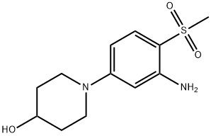1-[3-Amino-4-(methylsulfonyl)phenyl]-4-piperidinol 구조식 이미지