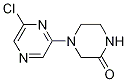 4-(6-Chloro-2-pyrazinyl)-2-piperazinone 구조식 이미지