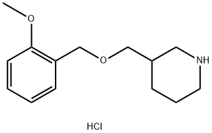 3-{[(2-Methoxybenzyl)oxy]methyl}piperidinehydrochloride 구조식 이미지