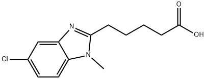 5-(5-Chloro-1-methyl-1H-benzoimidazol-2-yl)-pentanoic acid Structure