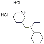 N-Ethyl-N-(3-piperidinylmethyl)cyclohexanaminedihydrochloride 구조식 이미지