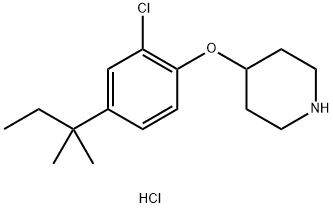 4-[2-Chloro-4-(tert-pentyl)phenoxy]piperidinehydrochloride 구조식 이미지