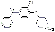 4-[2-Chloro-4-(1-methyl-1-phenylethyl)phenoxy]-piperidine hydrochloride Structure