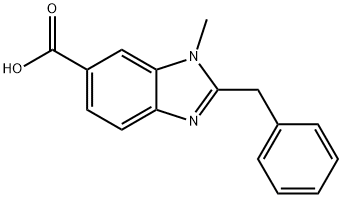 2-Benzyl-1-methyl-1H-benzimidazole-6-carboxylic acid 구조식 이미지