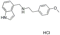 N-(1H-Indol-4-ylmethyl)-N-[2-(4-methoxyphenyl)-ethyl]amine compound with ethanedioic acid HCl Structure