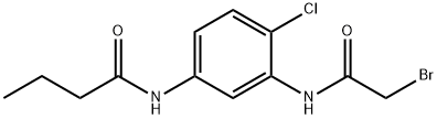 N-{3-[(2-Bromoacetyl)amino]-4-chlorophenyl}butanamide 구조식 이미지