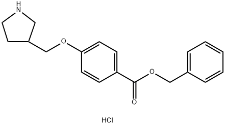 Benzyl 4-(3-pyrrolidinylmethoxy)benzoatehydrochloride 구조식 이미지