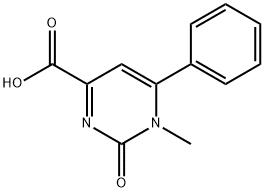 1-Methyl-2-oxo-6-phenyl-1,2-dihydro-pyrimidine-4-carboxylic acid 구조식 이미지