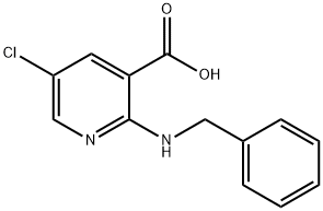 2-(Benzylamino)-5-chloronicotinic acid Structure