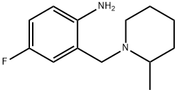 4-Fluoro-2-[(2-methyl-1-piperidinyl)methyl]aniline 구조식 이미지