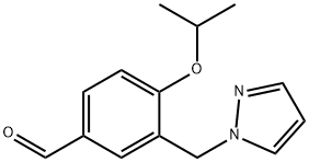 4-Isopropoxy-3-pyrazol-1-ylmethyl-benzaldehyde Structure