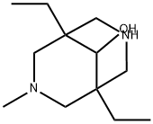 1,5-Diethyl-3-methyl-3,7-diaza-bicyclo[3.3.1]-nonan-9-ol 구조식 이미지