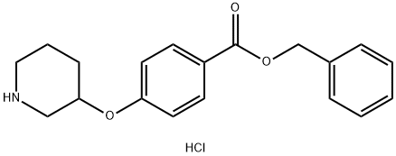 Benzyl 4-(3-piperidinyloxy)benzoate hydrochloride Structure