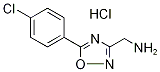 C-[5-(4-Chloro-phenyl)-[1,2,4]oxadiazol-3-yl]-methylamine hydrochloride 구조식 이미지