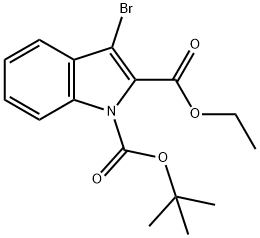 1-(tert-Butyl) 2-ethyl 3-bromo-1H-indole-1,2-dicarboxylate Structure