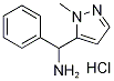 C-(2-Methyl-2H-pyrazol-3-yl)-C-phenyl-methylaminehydrochloride Structure