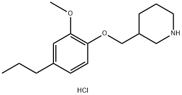 3-[(2-Methoxy-4-propylphenoxy)methyl]piperidinehydrochloride 구조식 이미지