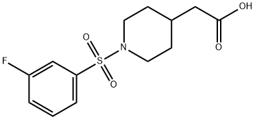 [1-(3-Fluoro-benzenesulfonyl)-piperidin-4-yl]-acetic acid Structure