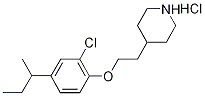 4-{2-[4-(sec-Butyl)-2-chlorophenoxy]-ethyl}piperidine hydrochloride 구조식 이미지