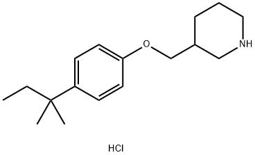 3-{[4-(tert-Pentyl)phenoxy]methyl}piperidinehydrochloride Structure