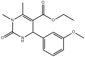 Ethyl 4-(3-methoxyphenyl)-1,6-dimethyl-2-oxo-1,2,3,4-tetrahydro-5-pyrimidinecarboxylate Structure
