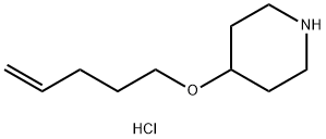 4-(4-Pentenyloxy)piperidine hydrochloride 구조식 이미지
