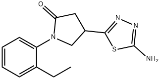 2-pyrrolidinone, 4-(5-amino-1,3,4-thiadiazol-2-yl)-1-(2-et Structure