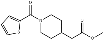 4-piperidineacetic acid, 1-(2-thienylcarbonyl)-, methyl es 구조식 이미지