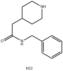 4-piperidineacetamide, N-(phenylmethyl)- Structure
