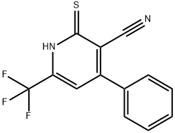 2-Mercapto-4-phenyl-6-(trifluoromethyl)-nicotinonitrile 구조식 이미지