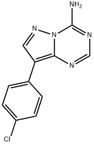 8-(4-Chlorophenyl)pyrazolo[1,5-a][1,3,5]triazin-4-amine 구조식 이미지