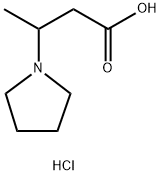 3-Pyrrolidin-1-ylbutanoic acid hydrochloride 구조식 이미지