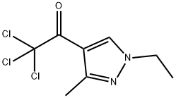 2,2,2-Trichloro-1-(1-ethyl-3-methyl-1H-pyrazol-4-yl)ethanone Structure