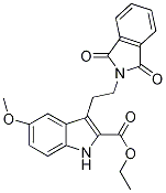 Ethyl 3-[2-(1,3-dioxo-1,3-dihydro-2H-isoindol-2-yl)ethyl]-5-methoxy-1H-indole-2-carboxylate 구조식 이미지