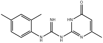 N-(2,4-Dimethylphenyl)-N'-(6-methyl-4-oxo-1,4-dihydropyrimidin-2-yl)guanidine 구조식 이미지