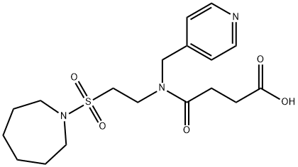 4-[[2-(Azepan-1-ylsulfonyl)ethyl](pyridin-4-ylmethyl)amino]-4-oxobutanoic acid 구조식 이미지