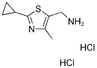 [(2-Cyclopropyl-4-methyl-1,3-thiazol-5-yl)methyl]-amine dihydrochloride Structure