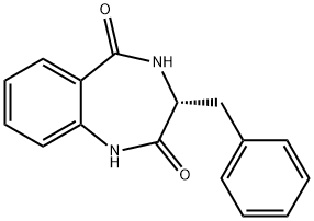 (3R)-3-Benzyl-3,4-dihydro-1H-1,4-benzodiazepine-2,5-dione Structure