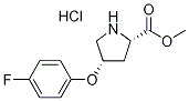 Methyl (2S,4S)-4-(4-fluorophenoxy)-2-pyrrolidinecarboxylate hydrochloride Structure