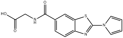 N-{[2-(1H-Pyrrol-1-yl)-1,3-benzothiazol-6-yl]-carbonyl}glycine 구조식 이미지