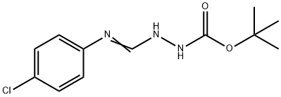N'-[1-Amino-1-(4-chlorophenyl)methylidene]-hydrazinecarboxylic acid tert-butyl ester 구조식 이미지