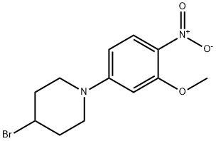 4-Bromo-1-(3-methoxy-4-nitrophenyl)piperidine 구조식 이미지