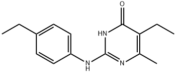 5-Ethyl-2-[(4-ethylphenyl)amino]-6-methylpyrimidin-4(3H)-one Structure