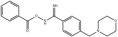 N-(Benzoyloxy)-4-(morpholin-4-ylmethyl)-benzenecarboximidamide Structure