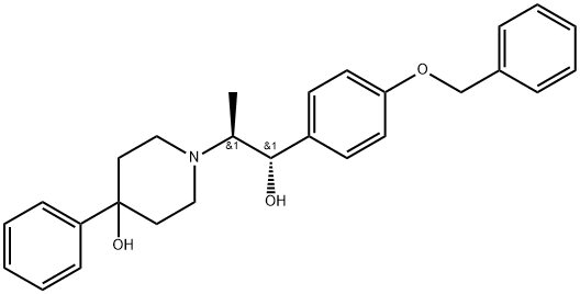 1-{(1R,2R)-2-[4-(Benzyloxy)phenyl]-2-hydroxy-1-methylethyl}-4-phenylpiperidin-4-ol Structure