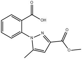 2-[3-(Methoxycarbonyl)-5-methyl-1H-pyrazol-1-yl]-benzoic acid Structure