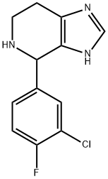 4-(3-Chloro-4-fluorophenyl)-4,5,6,7-tetrahydro-3H-imidazo[4,5-c]pyridine 구조식 이미지