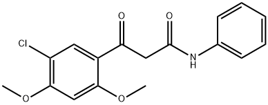 3-(5-Chloro-2,4-dimethoxyphenyl)-3-oxo-N-phenylpropanamide Structure