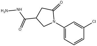 1-(3-Chlorophenyl)-5-oxopyrrolidine-3-carbohydrazide 구조식 이미지