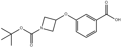 3-{[1-(tert-Butoxycarbonyl)azetidin-3-yl]-oxy}benzoic acid 구조식 이미지